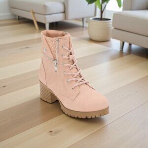 Thereabouts Girls McKenna Flat Heel Lace Up Boots - Pink - Size 13